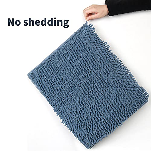 Oncpcare Guinea Pig Fleece, Cage Liner, Washable Non-Slip Mat（Blue） | Chenille fleece, absorbent 3-layer design, non-slip TPR backing, machine washable, for small animal cages - color: Blue, size: 23''x15''