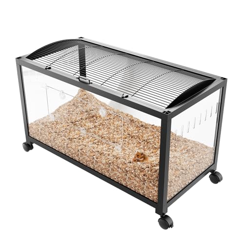 Garvee Large Hamster Cage, Guinea Pig Cage with Wheels, Pet Rat Cage, Stackable Chew Proof Metal Small Animal Habitat for Chinchillas, Hedgehog, Syrian, Gerbil