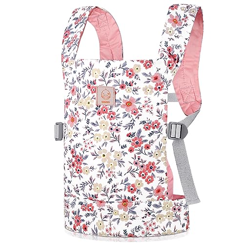 GAGAKU Baby Doll Carrier for Little Girls - Stuffed Animal Carrier Toy for Toddler - Pink Wax Flowers - color: 1_wax Flowers