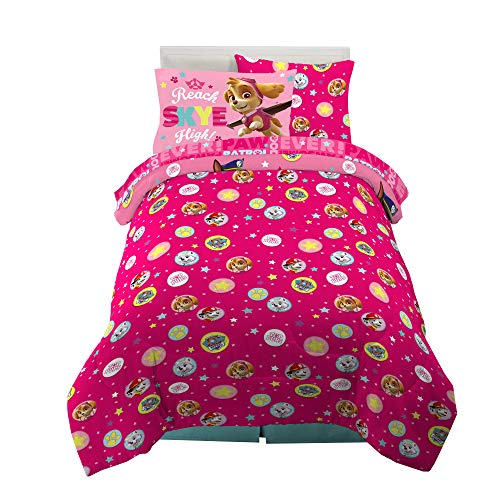 Paw Patrol Girls Kids Bedding Super Soft Comforter and Sheet Set with Sham, 5 Piece Twin Size, (100% Officially Licensed Nickelodeon Product) By Franco - color: Paw Patrol Girls, size: 5 Piece Twin Size