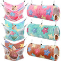 6 Pcs Rat Hammock Set Ferret Hanging Tunnel 3 Tier Guinea Pig Hammocks Hideout Soft Chinchilla Bed for Cage Accessories Hide,Play and Sleep(Dreamy,Star) - color: Dreamy