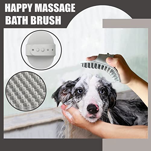 5PCS Grooming Kit for Dog,Puppy- Deshedding & Slicker Brush for Short-Haired Pets, Flea Comb and Grooming Comb Set Grey - color: Grey