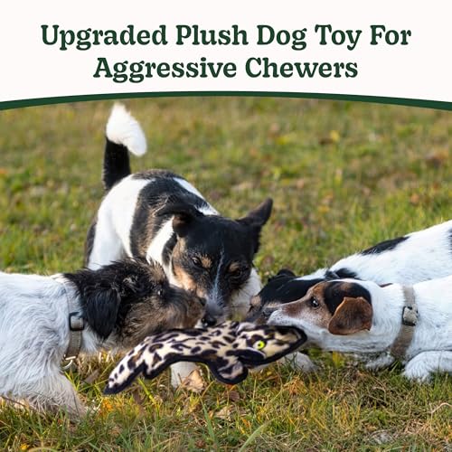 SHARLOVY No Stuffing Dog Toys Crinkle Squeaky, Long Lasting Chews for Aggressive, Durable Plush Dog Puppy Chew Toys for Teething, with 6 Tough Layers for Small Medium Large Breed-5pack,Large | Durable Plush Dog Puppy Chew Toys for Teething, with 6 Tough L