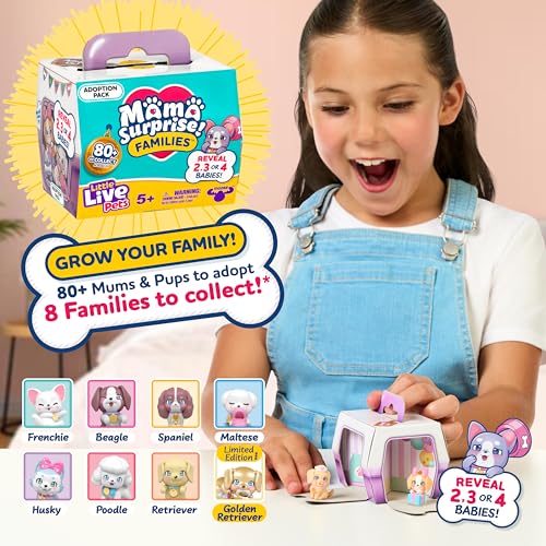 Little Live Pets Mama Surprise Families Pet Vet Playset, Baby Care Clinic Animal Hospital Play Set, 3 Puppies, Accessories, Vet Toys for Kids 5+ | Baby care clinic animal hospital play set, 3 puppies, accessories, vet toy, toys for girls and boys, screen-