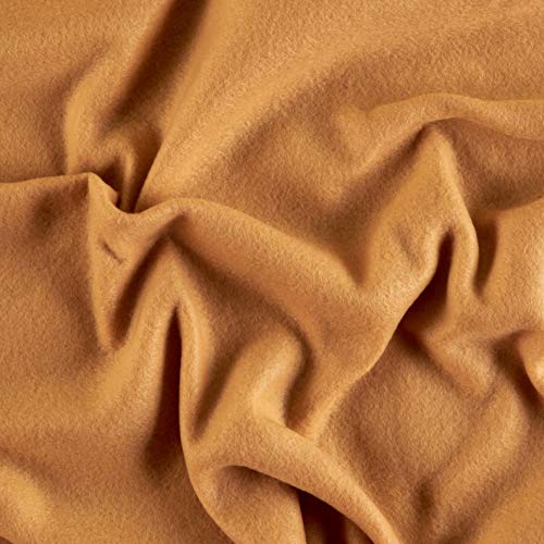 Polar Fleece Solid Tan, Fabric by the Yard - color: Tan