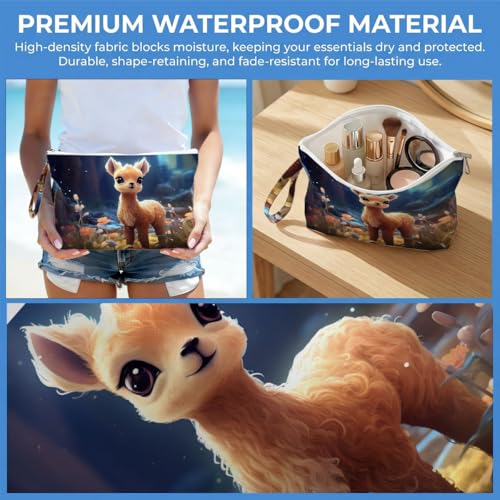 ENGVZ Wet Dry Bag, Waterproof Travel Pouch, Large Zipper Bag For Swimsuits, Diapers, Toiletries, Makeup, Women And Girls Cute Baby Llama - color: Cute Alpaca
