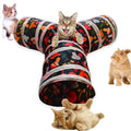 Cat Tunnel Tube Toys, 3 Ways Tunnels for Indoor Cats with Play Ball | Collapsible Pet Tube with Interactive Peephole Interactive Toy for Rabbits, Kittens, Ferrets, Puppy(Mushroom) - color: Mushroom