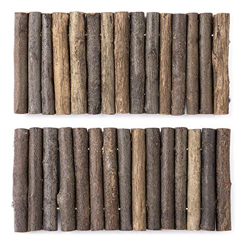 Niteangel Wooden Ladder Bridge, Hamster Mouse Rat Rodents Toy, Small Animal Chew Toy - size: 8.4'' x 3.9'' (2 Packs)