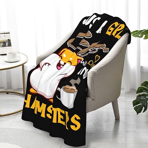 Hamster Throw Blanket for Kids Pets Gifts, 40” x 30” | Soft Flannel, Lightweight but warm, Machine washable, HD print, Wrinkle & shrink resistant, Anti-pilling, Suitable all ages - color: Hamster Blanket 2, size: XS(30"X40")