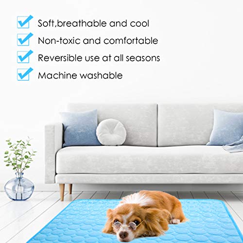 Dog Cooling Mat, Pet Cooling Pads for Dogs, Summer Cooling Bed for Cats, Portable Pet Cooling Cushion for Home or Outdoor - size: 28x22IN