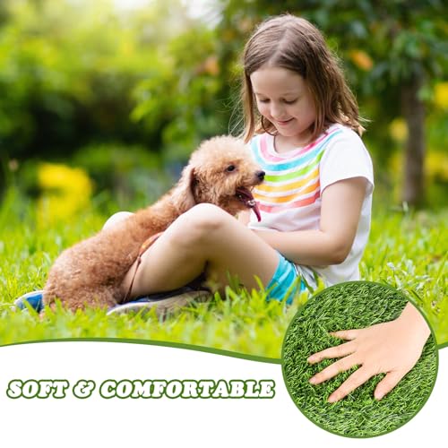 Washable Artificial Grass Mat for Dogs Pet Potty Training (15.7''*31.5'') | With Drainage Holes, Easy to Wash, for Puppy Training, Grass Doormat, Suitable for Indoor and Outdoor Daily Use