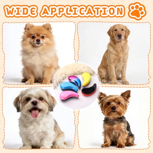 Small Dog Brushes, Grooming Brushes Puppies Hair Remover (Rose Purple, 2 Pcs) - color: Rose Purple