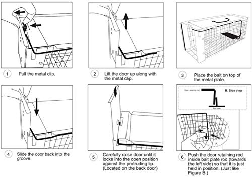 Faicuk Heavy Duty Squirrel Trap Chipmunk Trap Rat Trap and Other Similar-Size Rodents - 16.3” x 6” x 6.7” | Chipmunk Trap, Rat Cage, and Fit for Other Similar Size Rodents - size: 16.3” x 6” x 6.7”