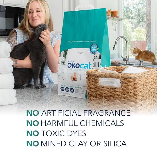 ökocat Multi-Cat Natural Wood Clumping Cat Litter, Odor Control, 18.8 Lbs - size: Large Bag, style: Multi-cat