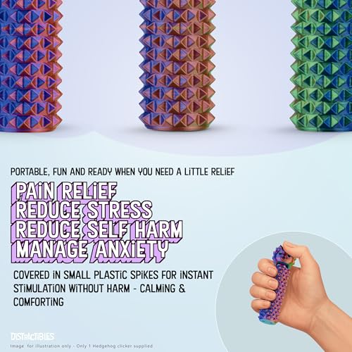 Hedgy - The Hedgehog Sensory Pain Stimming Fidget Toy, Spike Textured for Stress Relief, Focus and Concentration (Neon Harmony) - color: Neon Harmony