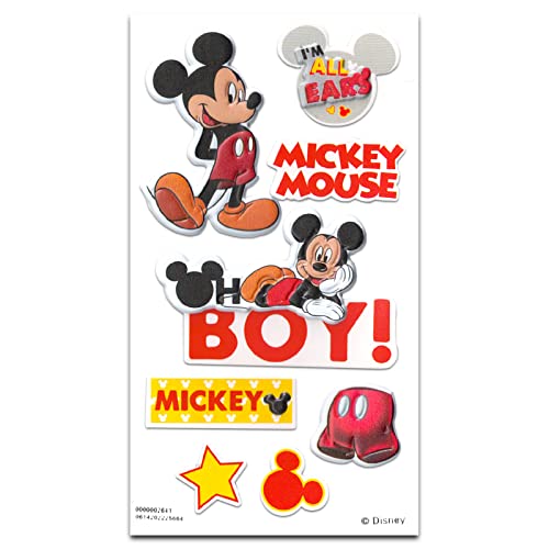 Mickey and Minnie Water Bottle Set for Kids, Girls, Boys - 5 Pc Disney School Supplies Bundle with Mickey Water Bottle, Minnie Water Bottle, Stickers and More | Disney Drinking Cups for Kids