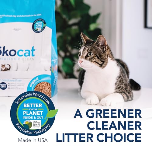 ökocat Original Natural Wood Clumping Cat Litter, Odor Control 26 lbs - size: XL, style: Original