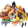 54 Piece Animal Figures for Kids, Safari Jungle Animal Figurines | Realistic animal figures for sensory bins, school learning, jungle party favors, cupcake toppers, classroom rewards