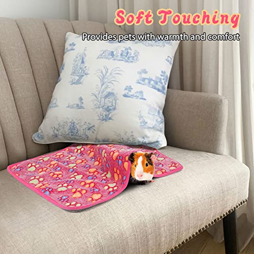 YUEPET Guinea Pig Blankets 3 Pack, Waterproof-Backed Fleece Liners, S | Guinea Pig Fleece Cage Liners, Waterproof Backing, Washable mats, Soft Fleece Surface, 23 x 16 in - color: White+pink+coffee, size: S-23"×16"
