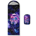 Sleeping Bags for Adults and Kids Backpacking Camping Sleeping Bags for Girls and Boys Lightweight Waterproof Cold/Warm 3-Season - color: Starry Purple Mushroom