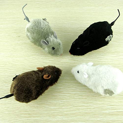 Mangdunt 6 Pack Wind Up Racing Mice, Realistic Looking Mice, Each Measures 4-1/2" Long