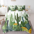 Erosebridal Cactus Comforter Set Prickly Pear Bed in A Bag Full Size 7 Pieces Desert Plant Flower Bed Set Botanical Green Leaves Garden Style Bedding - color: Green, size: Full