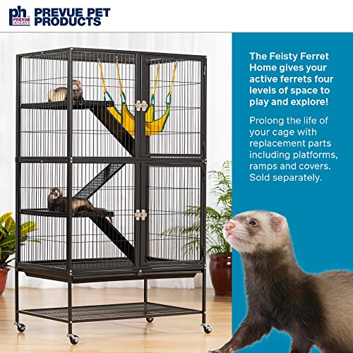 Prevue Pet Products 485 Feisty Ferret Home with Stand, Black Hammertone Small - style: Feisty Ferret Cage