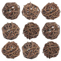 9pcs Willow Balls For Rabbits Bunny, Rattan Chew Toys, 2.1-2.3" Natural Branch Wicker Activity Treat Busy for Chinchillas Guinea Pigs Hamsters Gerbils Parrot Bird Small Animal Rats Bunnies Pet Gerbil
