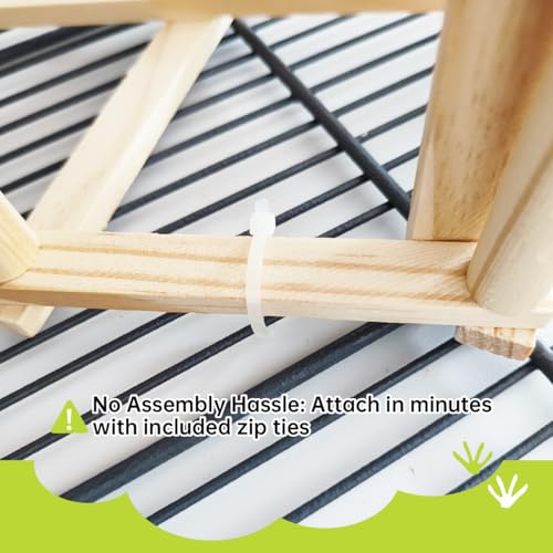 Wooden Rat Climbing Toys for Pet Rats - Natural Cage Accessories,Climbing Ladder,Hanging Enrichment Toys for Fancy Rats,Fun & Safe Play & Chew Activities,L - size: Large