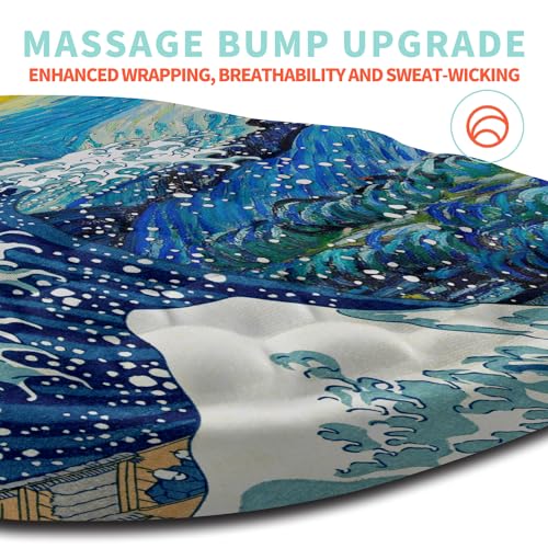 Ergonomic Mouse Pad Wrist Support with Memory Foam Massage Bulge, Carpal Tunnel Pain Relief Mousepad Wrist Rest for Mouse(12x8 inch,Wave Starry) - color: Kg005-wave Starry Night