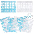Hamiledyi 8Pieces Rabbit Feet Pad Hole Leak Water Design for Plastic Bunny Cage Mat Foot Resting Pad - color: 4 white +4 blue