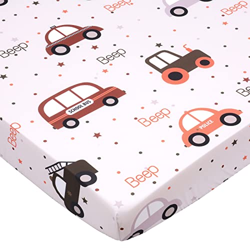 Cloele Square Playard/Playpen Fitted Sheets,36 X 36in,Car | Square Pack and Play Crib Sheets, Ultra Soft Polyester, Car Fitted Playpen Sheet for Baby, Portable Playard Mattresses - color: Car, size: 36"x36"
