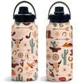 Cow 32oz Water Bottle, with Handle & Lid Bottle, Insulated Cup | 32oz Stainless Steel Tumbler, Leak-proof Reusable Mug, Christmas Birthday Gift for Western Cowgirl Lovers - color: Cow Girl