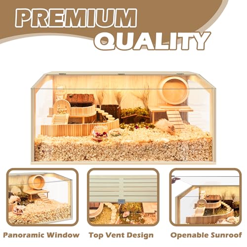 Prolee Hamster Cage Chew Proof, Guinea Pig Cages, Mice and Rat Habitat Openable Top, Hamster Habitat Solid Built - size: 48.0"L x 20.0"W x 20.0"H
