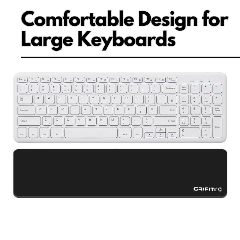 Slim Wrist Pad 17" x 4" x 0.25" Wrists Rest Pads for Standard Computer Keyboards - Ergonomic Keyboard Support Accessories & Carpal Tunnel Resting Hand Rests (Black Poly Nylon Surface) - size: 17" x 4" x 0.25"