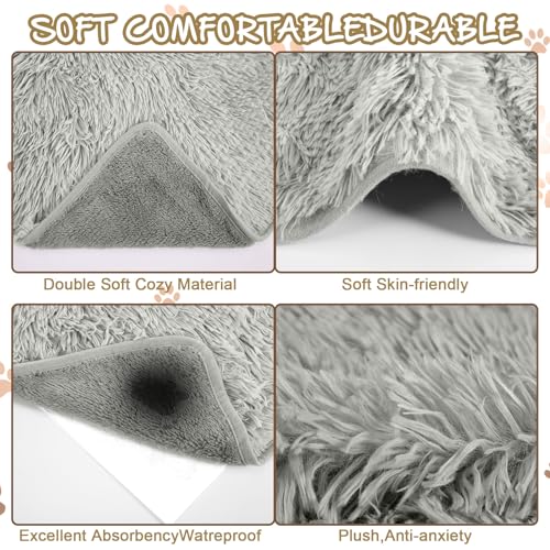 2 Pcs Guinea Pig Warm Bed Mat Small Pet Blankets Dog Bedding Guinea Pig Fleece Cage Liners Washable Waterproof Mats Sleep Pad Cover Hamster Cat Dog Cage Liners Accessories(Rectangle,24 x 16)
