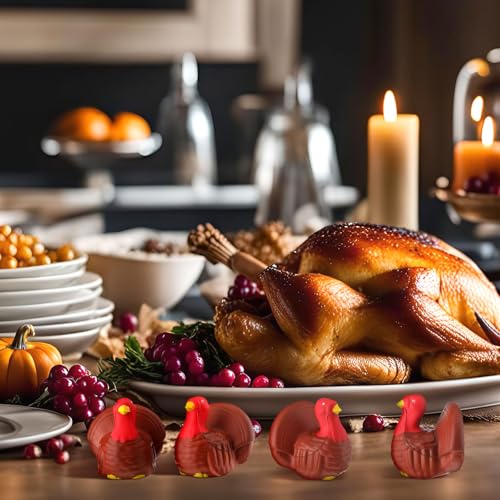 Meooeck 12 Pcs Thanksgiving Turkey Party Favors Cute Animal Squeeze Toys Stress Relief Soft Turkey Fidget Toys for Kids Adults Office Harvest Party Favors Goodie Bag Filler Classroom Reward - color: Brown, style: Turkey