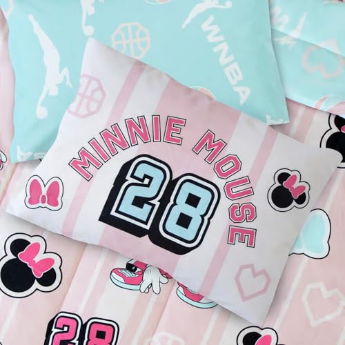 Northwest Disney Minnie Mouse Twin Comforter Set, Reversible Design Ultra Soft Fade Resistant Microfiber Kids Bedding Set, Officially Licensed - color: Minnie