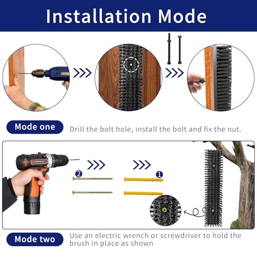 Livestock Scratch Brush With 8 Screws，Animal Back Scratching Brush for Cow,Cattle,Sheep, Horses,Pigs，Massage Grooming Tool (Black, 2pcs) - color: Black, size: 2pcs