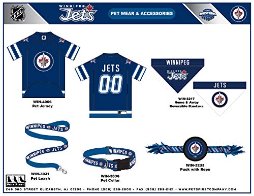 Pets First NHL Winnipeg Jets Stick Toy for Dogs & Cats. Play Hockey with Your Pet with This Licensed Dog Tough Toy Reward! - color: Winnipeg Jets, style: NHL Dog Tug Toy