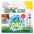 Creative Roots Paint Your Own #1 Dad Stepping Stone, Paintable Ceramic 7 in. Stone, Includes 6 Acrylic Paints & Paintbrush, Great Arts and Crafts for Kids Ages 8-12 - style: #1 Dad