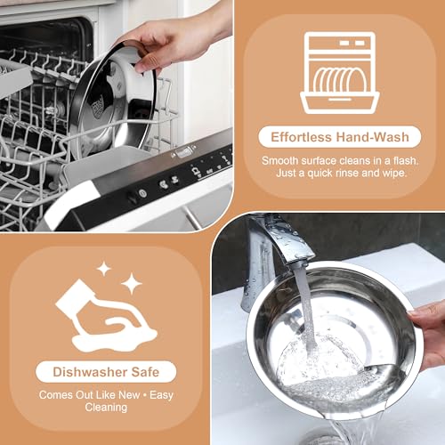 2 Pcs Stainless Steel Cat Bowls, Cats Food Bowls Whisker Friendly, 7 Inch/18cm Non-Slip Pet Bowl Cat Dish Feeding Bowls for Puppy, Small Dogs, Rabbits