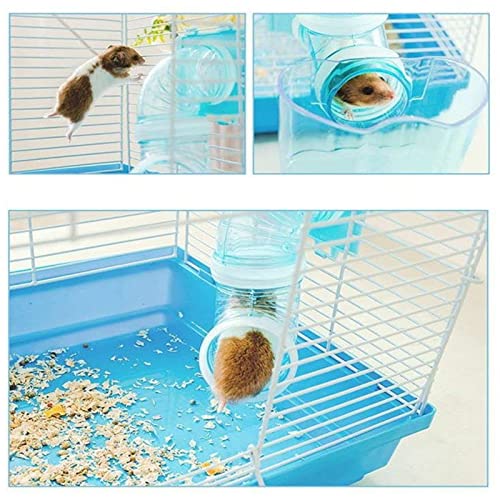 8 Pack Transparent Curved Pipe Pet Cage Tunnel Set - DIY Creative Connection Tunnel External Sports Tube for Mouse, Hamster, Rat and Other Small Animals - color: Blue