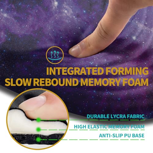 Hokafenle Ergonomic Mouse Pad Wrist Support with Stepped-Wedge Design, Wrist Rest Pain Relief Mousepad Filled with Memory Foam, Carpal Tunnel Mousepad for Wireless Mouse(12x8 inch, Galaxy) - color: KM016-Galaxy