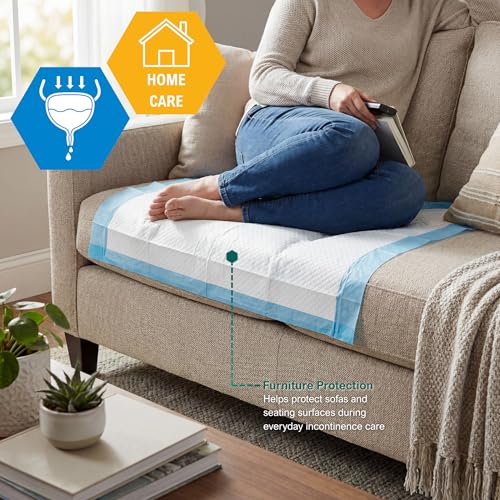 MED Pride Disposable Underpads 17x24 in,Super Absorbent,Incontinence,100 Ct