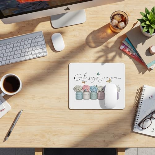 Christian Inspirational Gifts God Says You are Mousepad, Christian Office Supplies Desk Accessories, Religious Bible Verse Mouse Pads for Desk Office Computers Laptop Accessories, 9.5x7.9 Inch - color: 02Child