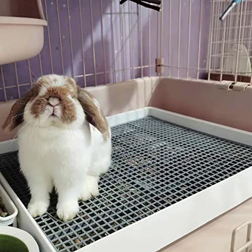 PODOO Rabbit Litter Box – Training Potty Tray for Guinea Pig & Small Pets · Spacious Grid Pan with Low Entrance, Easy-Clean & Odor-Resistant—Helps Keep a Clean Cage and Reduce Mess - size: Large