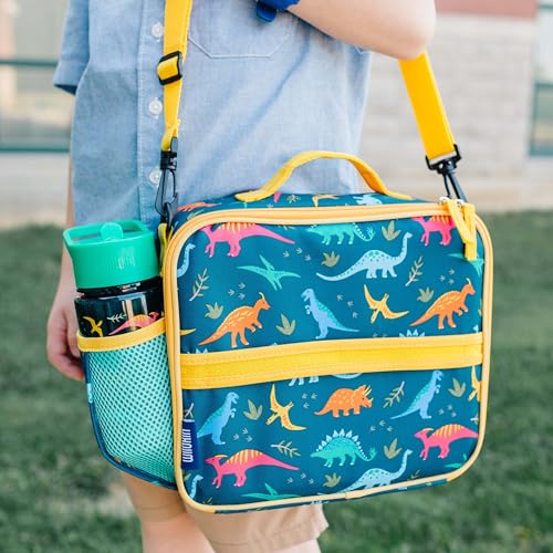 Wildkin 16 oz Tritan Water Bottle Leakproof Straw Lid, Jurassic Dinosaurs | Lightweight Tritan, dishwasher safe, straw lid helps prevent leaks when closed, easy for little hands, ages 3+ - color: Jurassic Dinosaurs, size: 16 Ounces