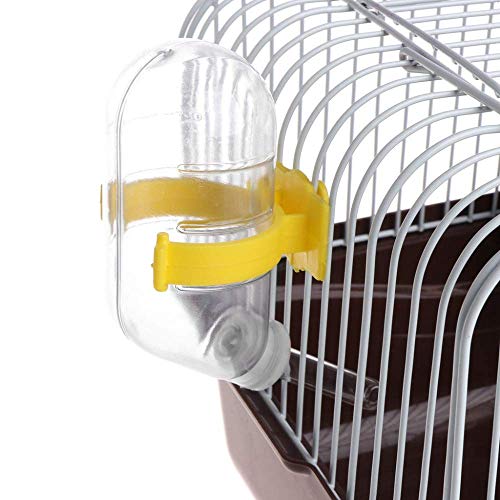Small Pet Hamster Cage with Running Wheel Water Bottle Food Basin Portable Carrier House Mice Home Habitat for Going Out, Traveling (Coffee) - color: Coffee
