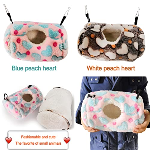 Litewoo Sugar Glider Sleeping Pouch Small Animal Hammock Bed Nest, Coffee | 7.8x5.1in, soft flannel cotton, warm washable , cute speckled pattern, winter nest for hamster/rat/guinea pig/chinchilla - color: Coffee